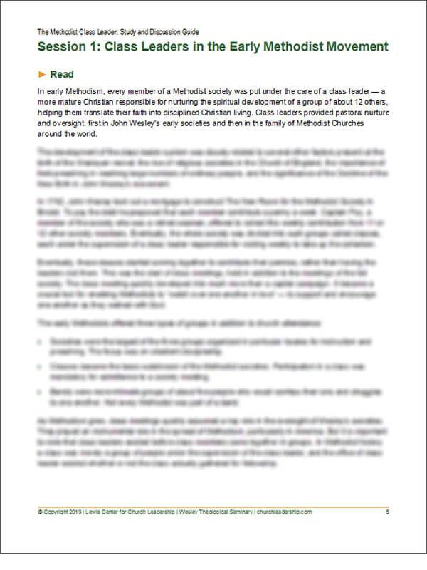 Sample Study and Discussion Guide page