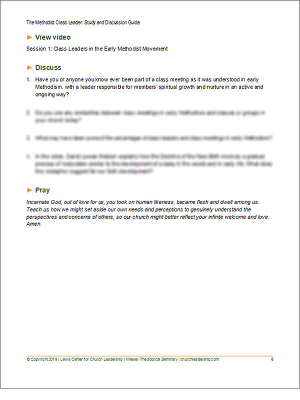 Sample Study and Discussion Guide page