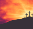 Three crosses on Calvary